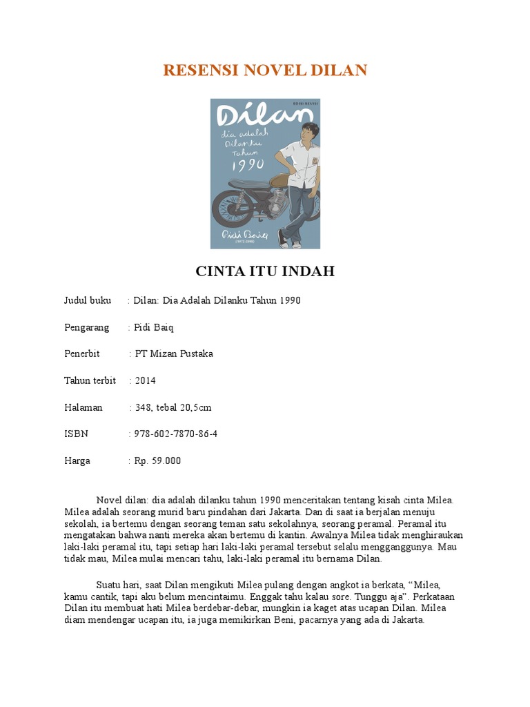 Resensi Novel Dilan Repaired