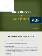 Duty Report, Ali Usman (Dr. Rudi)