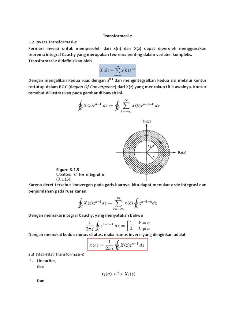 Transformasi-Z (Invers) | PDF