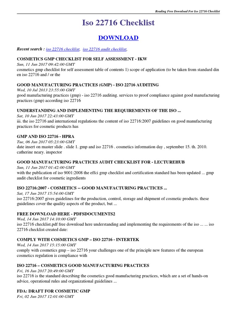 CPKB Cheklist | Download Free PDF | Cosmetics | Business