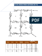 Metodo de Cross para Sistema de Tuberias Ramificadas: Tramo D (CM) L (M) S (m/1000m) HL (M) HL/Q1 Q1 (L/seg) - Supuesto