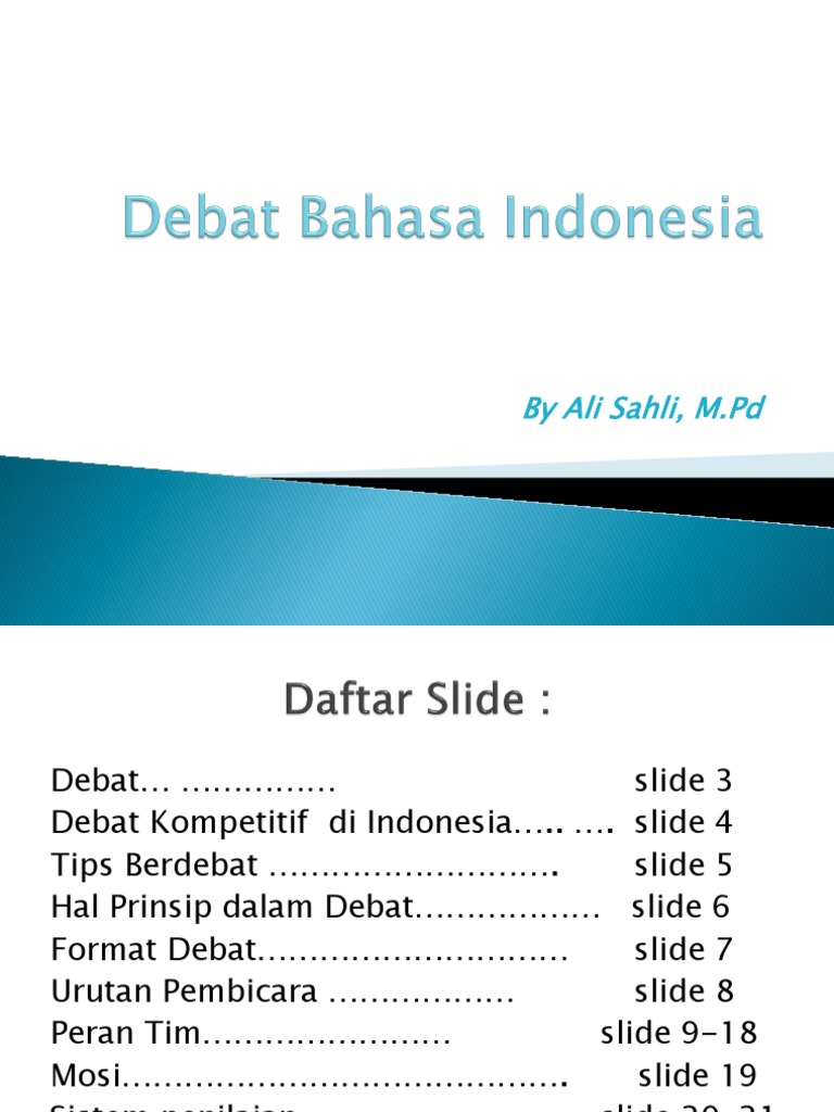 Debat Bahasa Indonesia.ppt