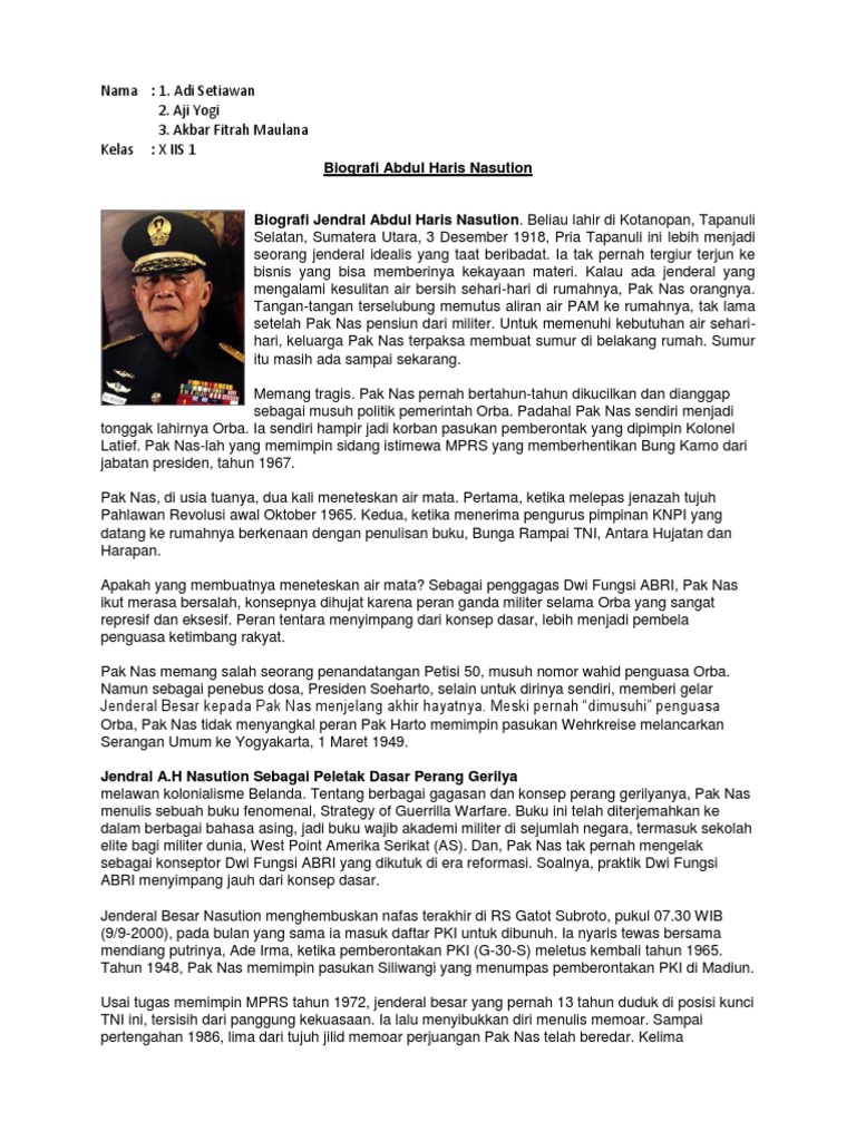 Biografi Abdul Haris