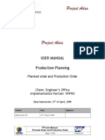 PP Usermanual Planned Order Production Order