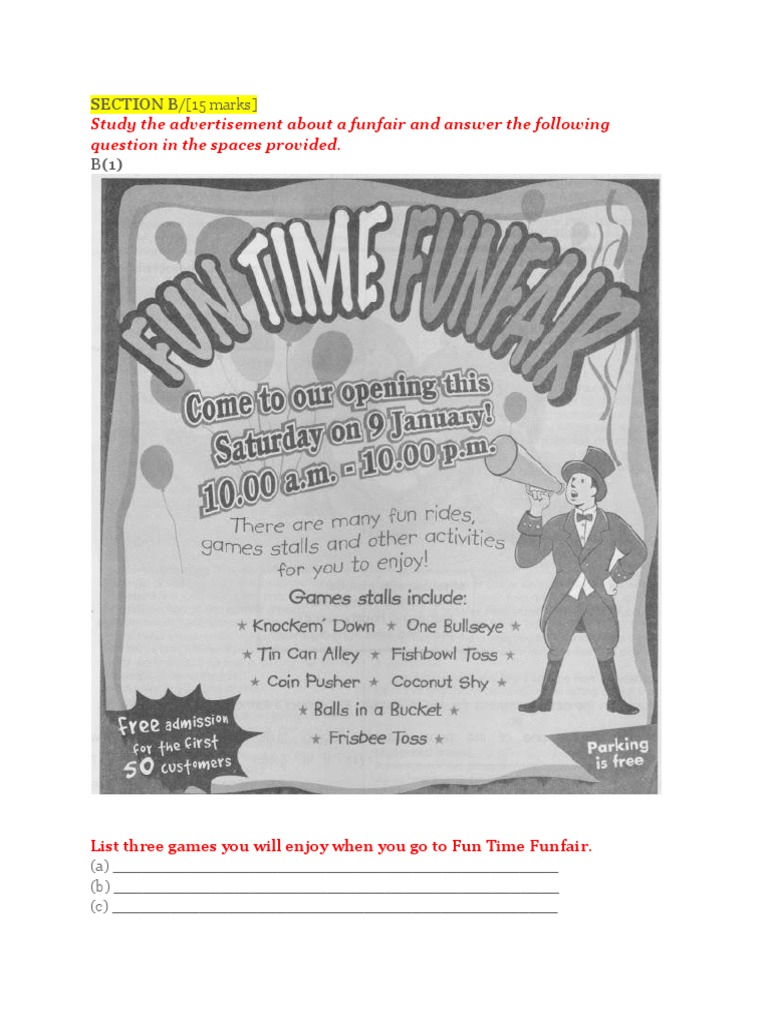Funfair Activities and Games Guide | PDF