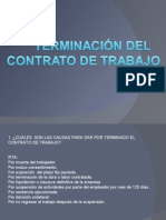 Terminación Del Contrato de Trabajo