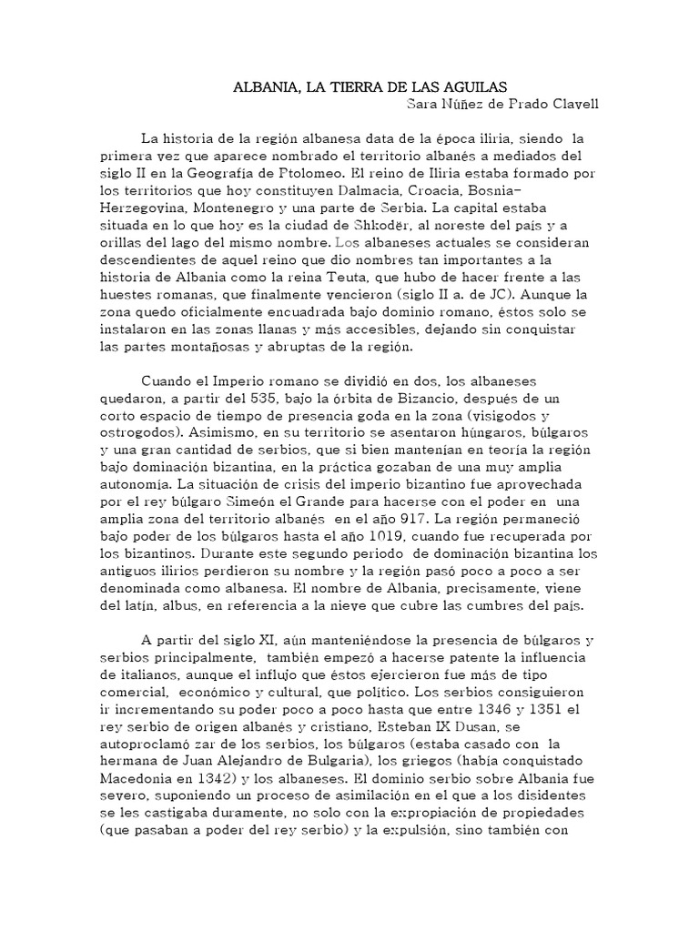 HISTORIA DE ALBANIA Y KOSOVO intelligence overview