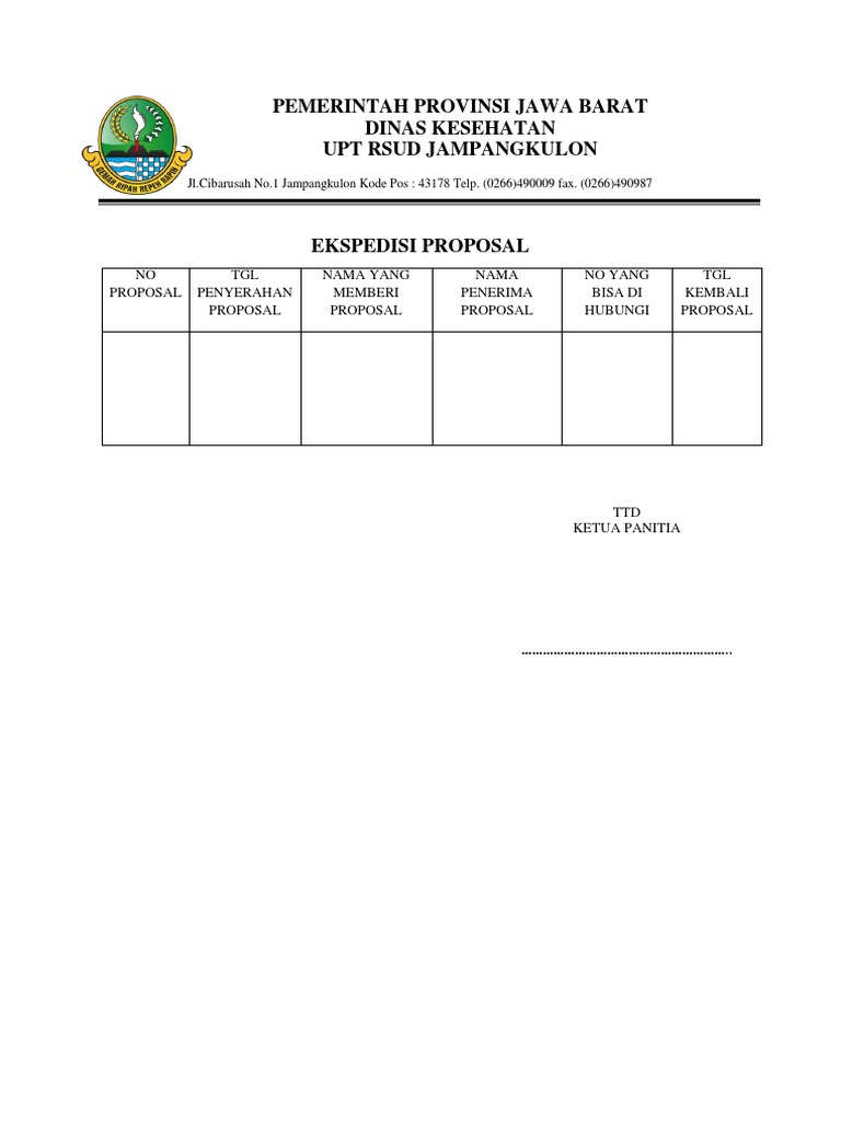 Surat Ekspedisi Proposal
