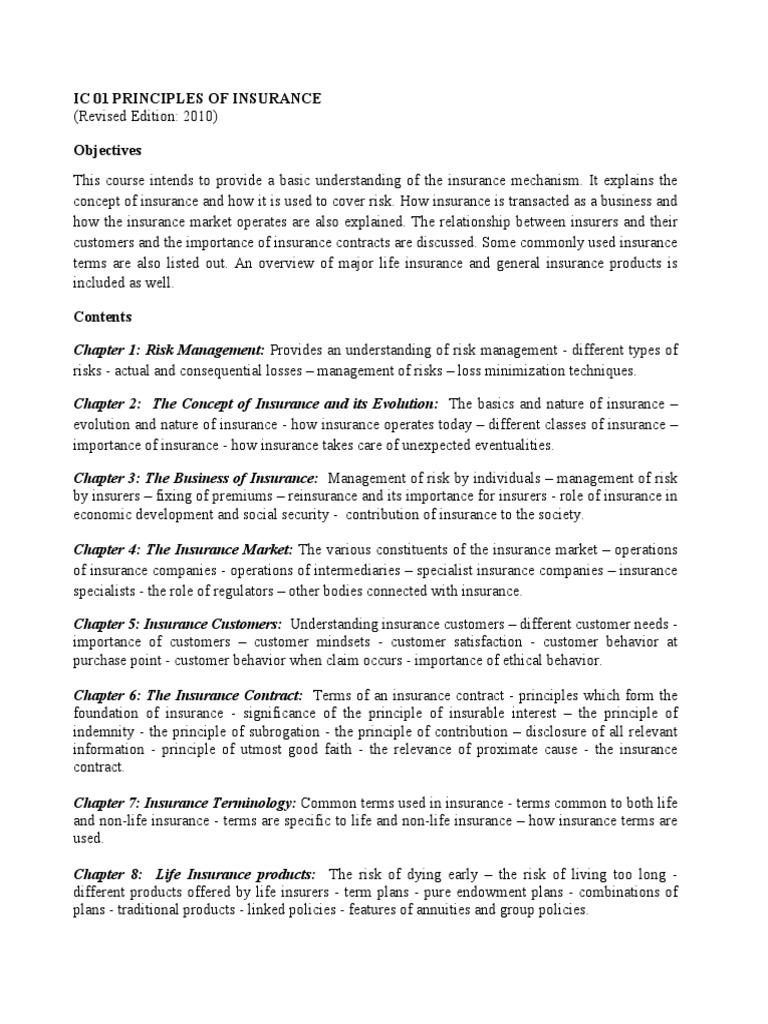 Principles and Practice of Insurance | PDF | Annuity (American) | Insurance