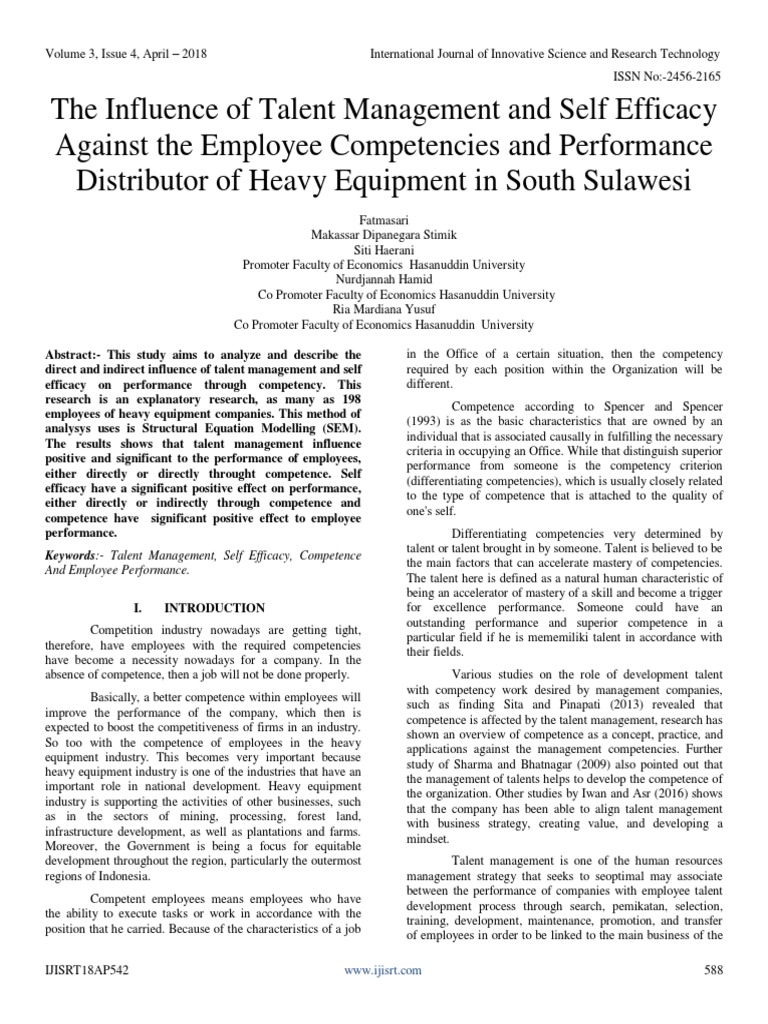Talent Management Impact on Employee Performance | PDF | Self Efficacy ...