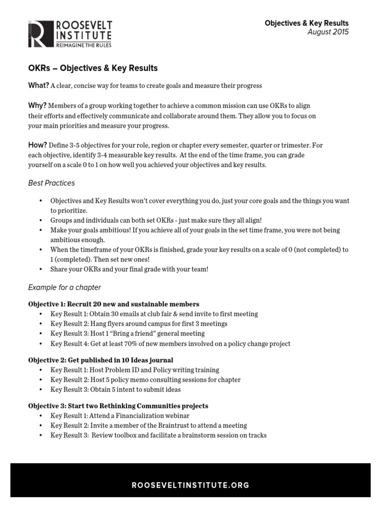 OKR Template | PDF