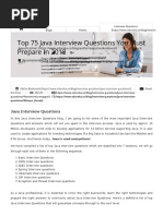 Top 75 Java Interview Questions You Must Prepare in 2018: (HTTPS://WWW - Edureka.co/blog/all/)