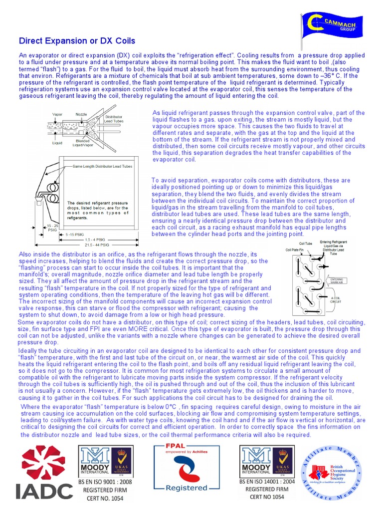 Understanding DX Coils in Refrigeration | PDF | Liquids | Refrigeration