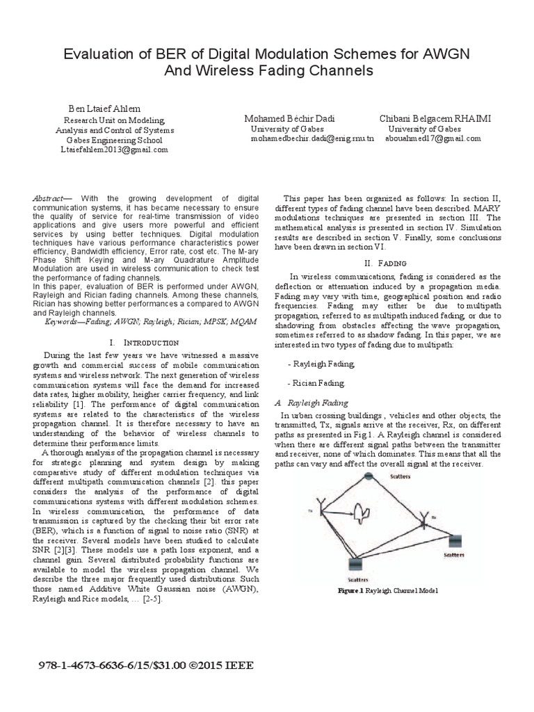 Evaluation of Ber | PDF | Modulation | Telecommunications Engineering