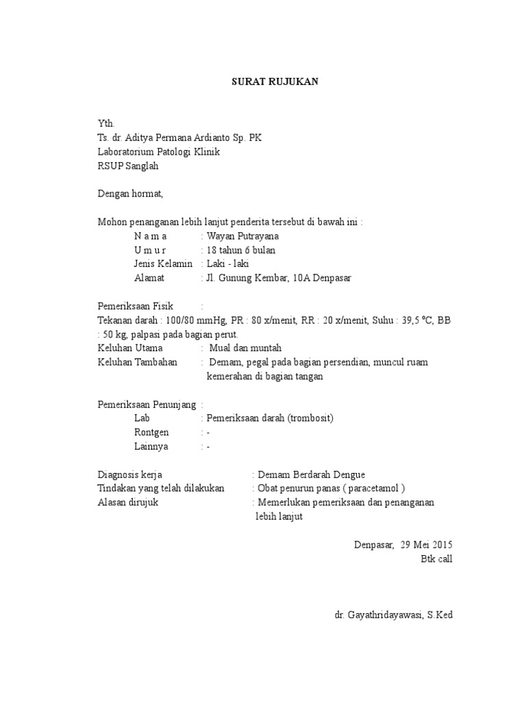 Contoh Surat Rujukan Pdf