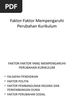 Faktor-Faktor Mempengaruhi Perubahan Kurikulum