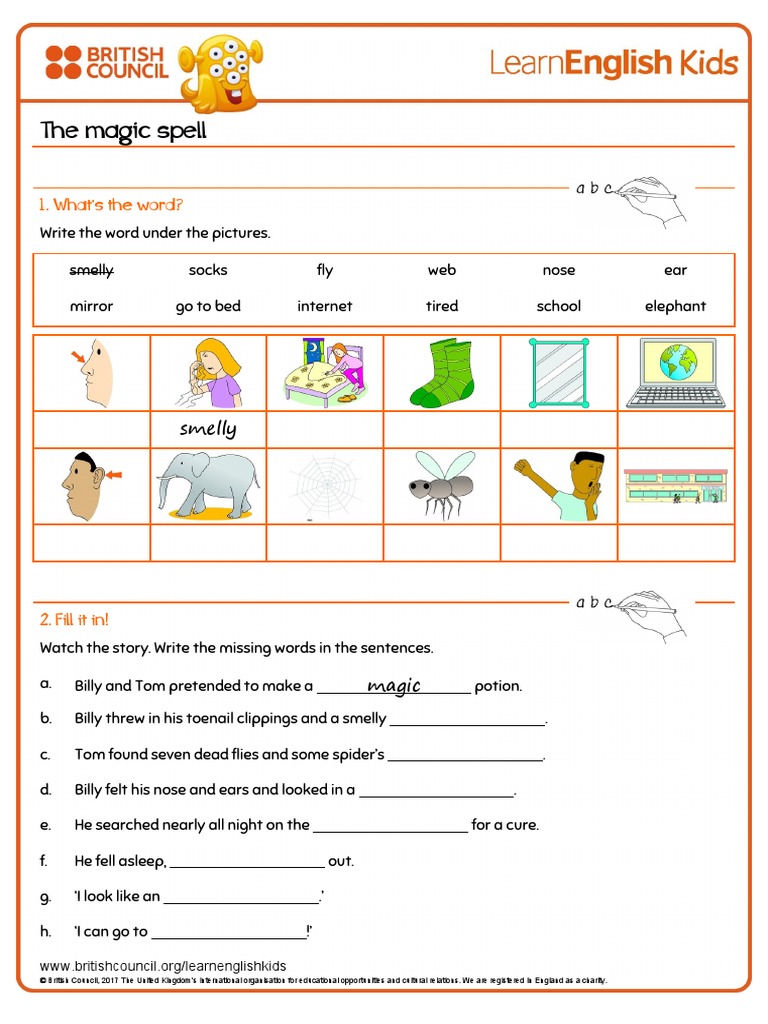 Short Stories The Magic Spell Worksheet PDF | PDF | General Fiction