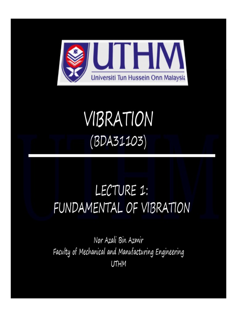 Fundamentals of Vibration Analysis | PDF | Mechanical Engineering ...
