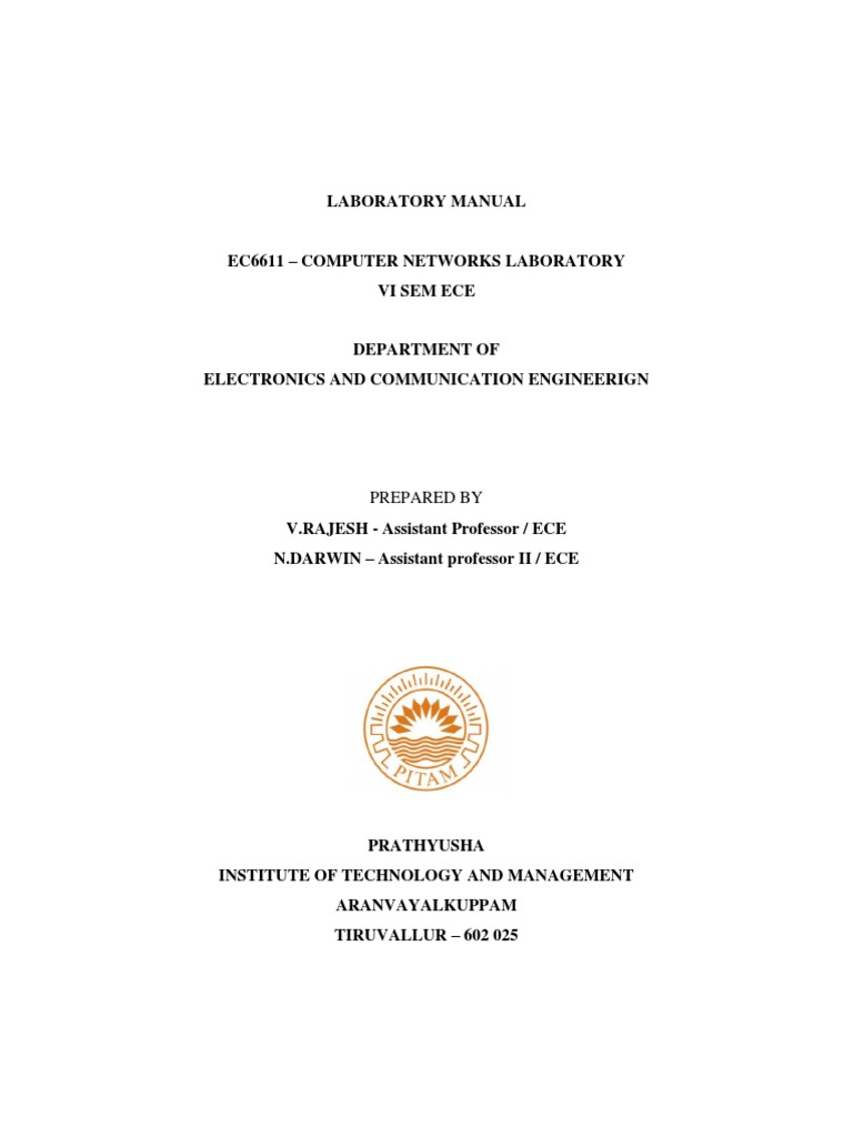 Ec6611 Computer Networks Lab Manual PDF Network Topology Local