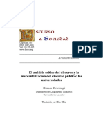 El Análisis Crítico Del Discurso y La Mercantilizacion, Fairclough, N, 2008