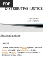 Distributive Justice: Anjali Sharma Amit Singhania