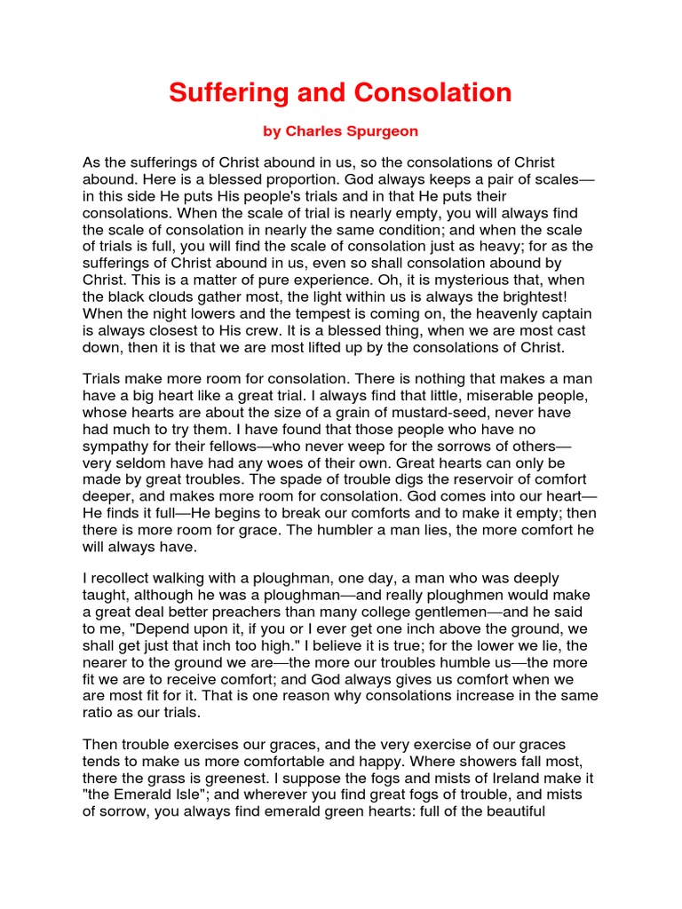 Suffering and Consolation | PDF