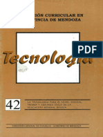 Renovación Currlcular en La Provincia de Mendoza La Tecnologia Para El Nivel Inicial, Primer y Segundo Ciclo de La Educación