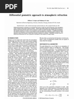 Atmospheric Refraction and differential geometry