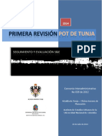 Seguimiento y evaluación del POT de Tunja 2014