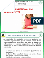 Aula 17 e 18 - Avaliação Nutricional de Adolescentes PDF