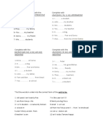 Verb TO BE worksheet with affirmative and negative forms