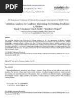 Vibration Analysis & Condition Monitoring for Rotating Machines_ a Review