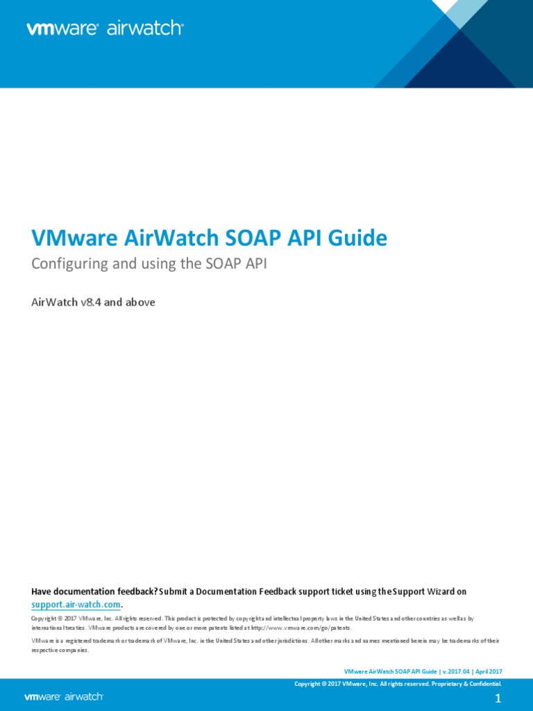 AirWatch SOAP API Guide v9 - 1 | PDF | Web Service | Application ...