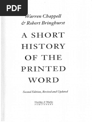 Bringhurst Chappell A Short History Of The Printed Word Johannes Gutenberg Printing