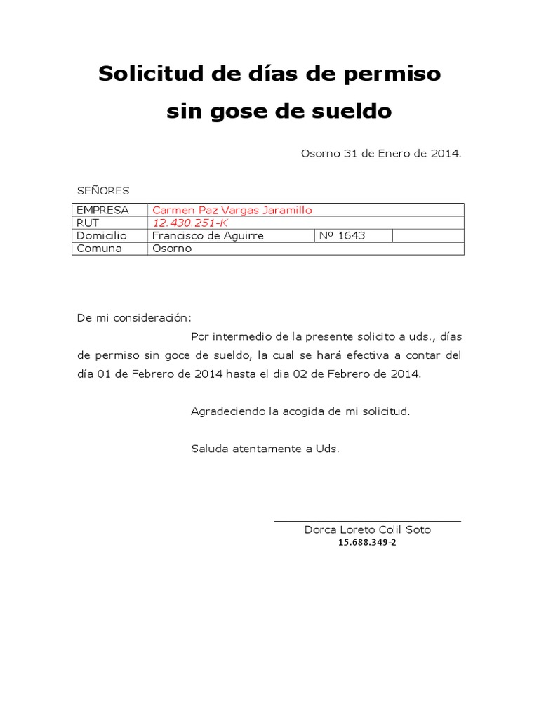 Carta Solicitud Permiso