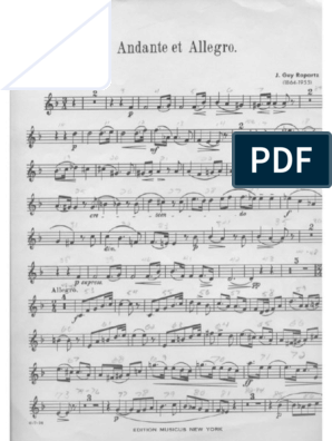 J. Guy Ropartz - Andante Et Allegro Trumpet Sib | PDF
