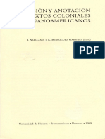 Edicion y Anotacion de Textos Coloniales Hispanoam