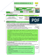 SESIÓN  APRENDIZAJE N° 01  - 5° - ORGANIZANDO 1