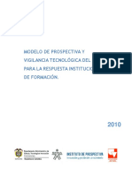 Modelo de Prospectiva y Vigilancia Tecnologica Del SENA para La Respuesta Institucional de Formacion PDF