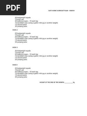 Workout Sheet