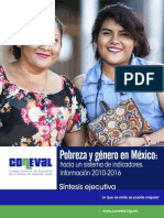 Sintesis Ejecutiva Pobreza y Genero 2010 - 2016