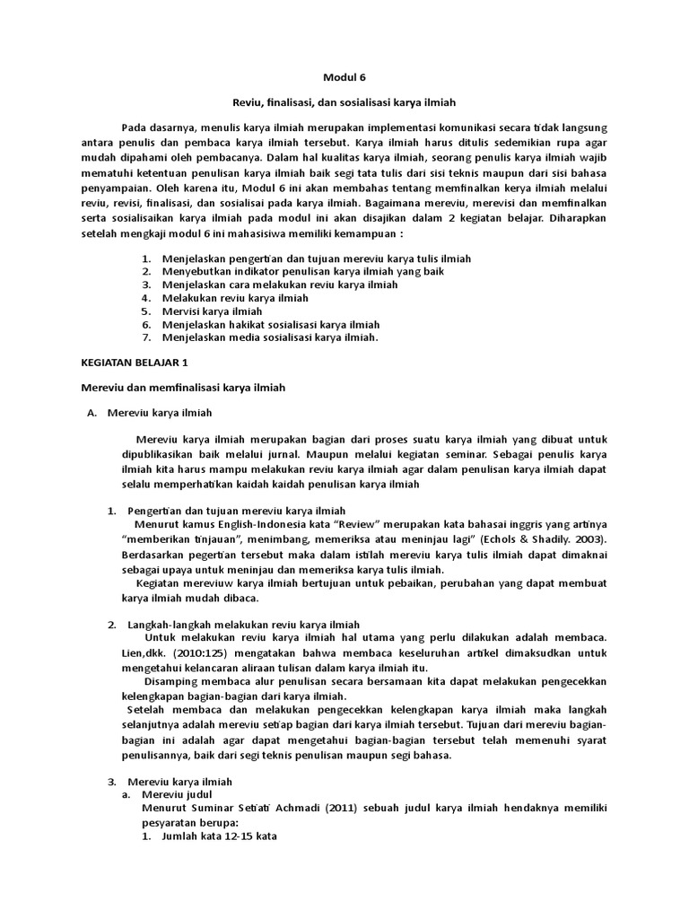 Karya Ilmiah Modul 6