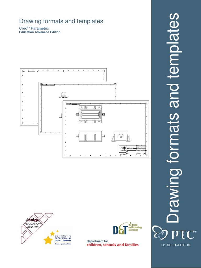 C2 Drawing Formats and Templates CREO PDF | PDF | 3 D Modeling | Tab (Gui)