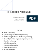Childhood Poisoning and Domestic Accidents