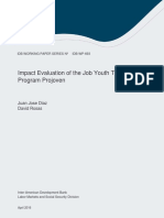 Impact Evaluation of the Job Youth Training Program Projoven