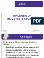 Unit 3: Diagnosis of Incomplete Abortion