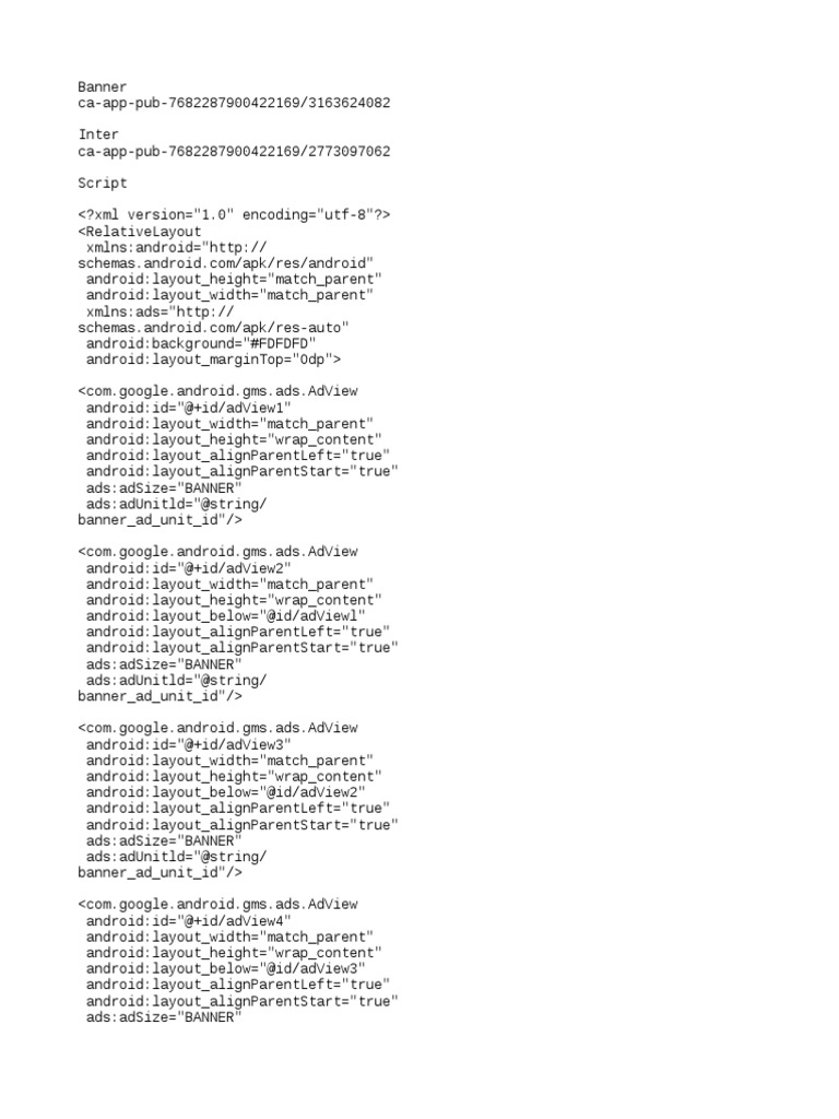 Admob Txt