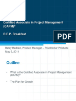 Certified Associate in Project Management (CAPM) R.E.P. Breakfast
