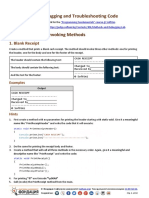 Programming Fundamentals Methods Debugging and Troubleshooting Code Lab