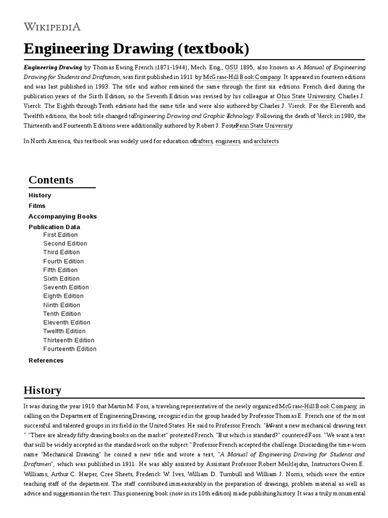 Engineering Drawing (Textbook) PDF Engineering Books